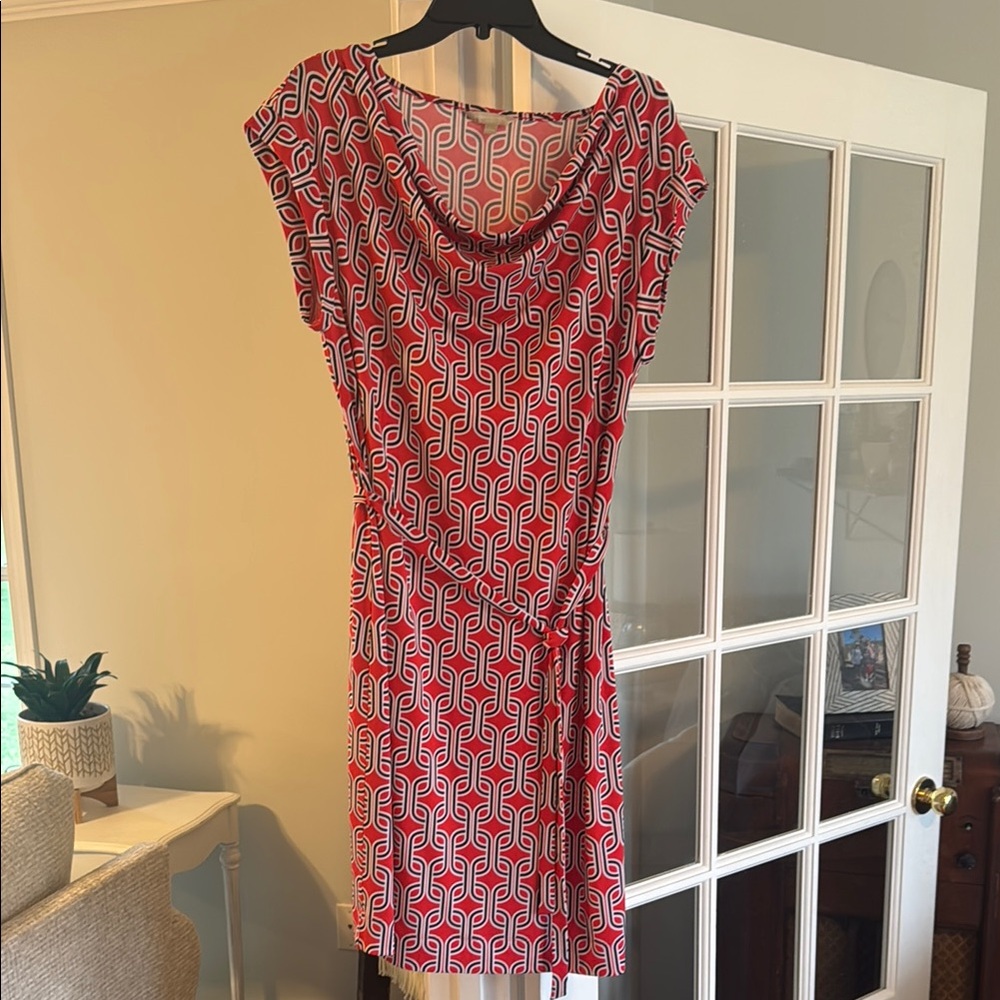 Geometric Red Dress